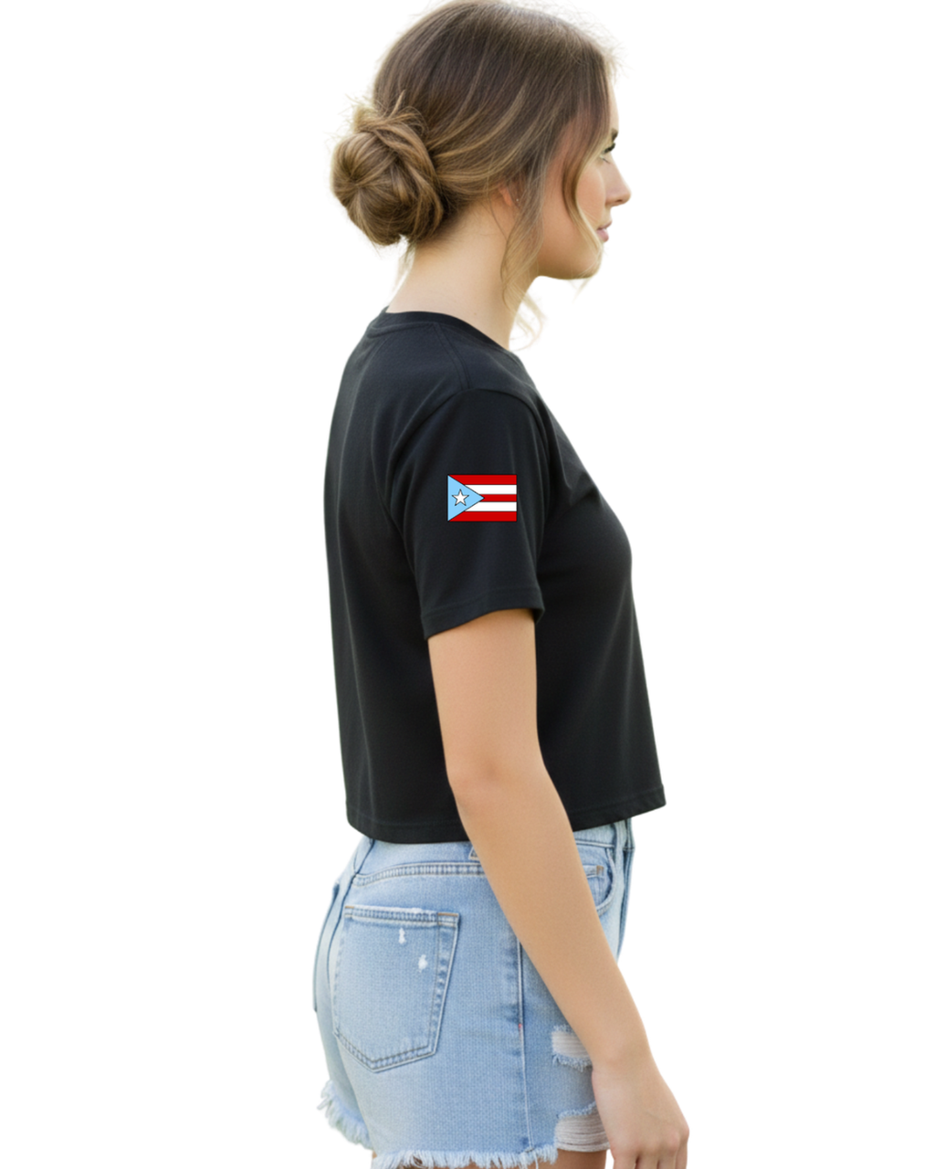Crop Top Pal’ Clásico PR – Edición Letras Grises
