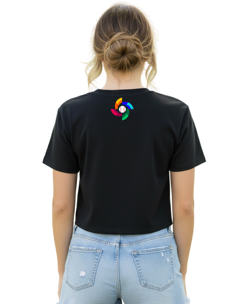 Crop Top Pal’ Clásico PR – Edición Letras Grises